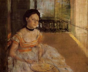 埃德加 德加 Woman Seated on a Balcony 埃德加 德加 Woman Seated on a Balcony